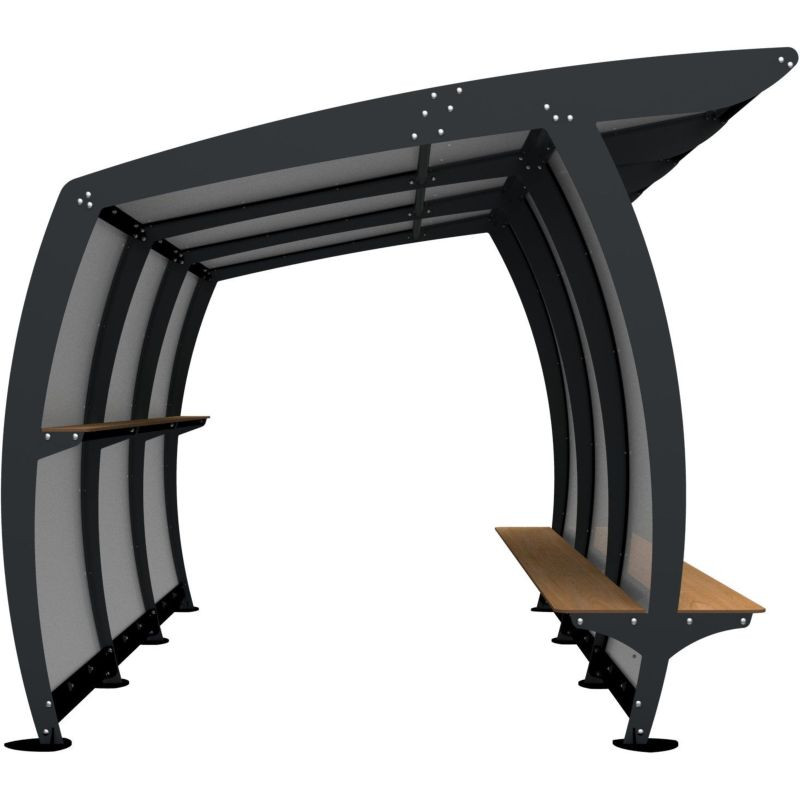 Abri en acier Gouty pour voyageurs