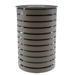 Poubelle de ville design Fabregas Portalo en acier 65 litres