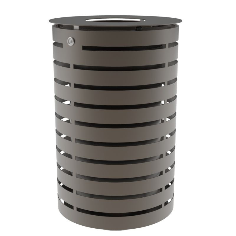 Poubelle de ville design Fabregas Portalo en acier 65 litres