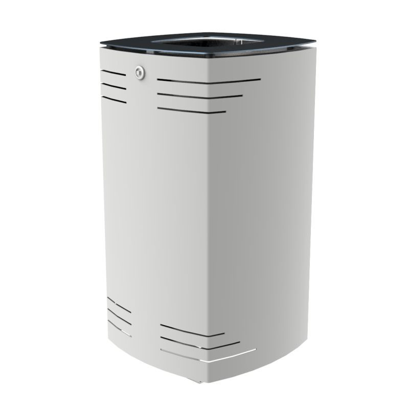 Corbeille de ville Fabregas AMG en tôle d'acier 60 litres