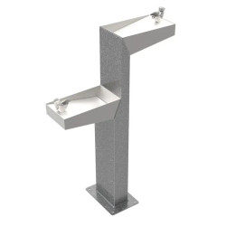Fontaine Fabregas Minus PMR en acier et vasques inox