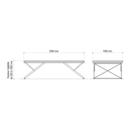 Estrade avec plancher réglable en hauteur