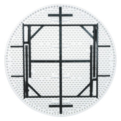 Table ronde pliante et empilable Grenade