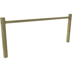 Barrière de délimitation de chemin en bois résineux - Rondin