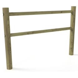 Clotûre en bois 1 ou 2 lisses Rondin