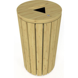 Corbeille extérieure en bois Genève
