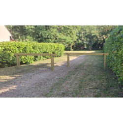 Barrière de maîtrise d'accès en bois fixe Turin