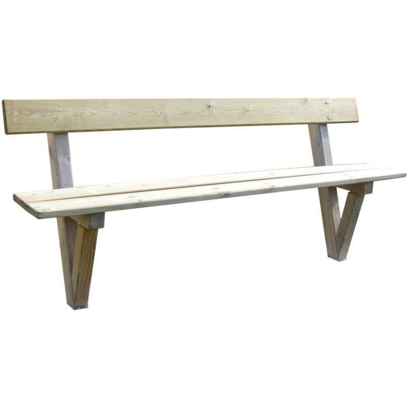 Banc de ville en bois avec ou sans dossier Turin