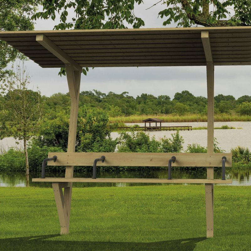 Banc en bois avec toit Londres spécial Sénior
