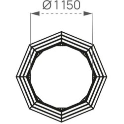 Habillage arbre en bois avec assise Turin