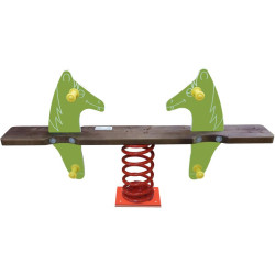 Jeu sur ressort cheval balançoire