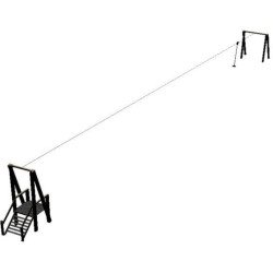 Jeu Loisirs Aménagements La Tyrolienne longueur 25 m en bois