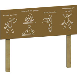 Panneau échauffement pour parcours sportif - Loisirs Aménagements