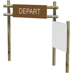 Panneau départ et infos pour parcours de santé - Loisirs Aménagements