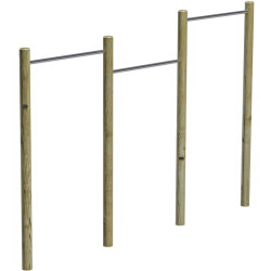 Barres fixes pour parcours sportif