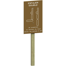 Espalier double pour parcours sportif