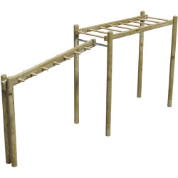 Echelle de suspension inclinée pour parcours sportif