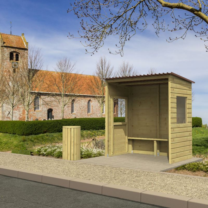 Abri bus bois avec ou sans fenêtre Turin Loisirs Aménagement