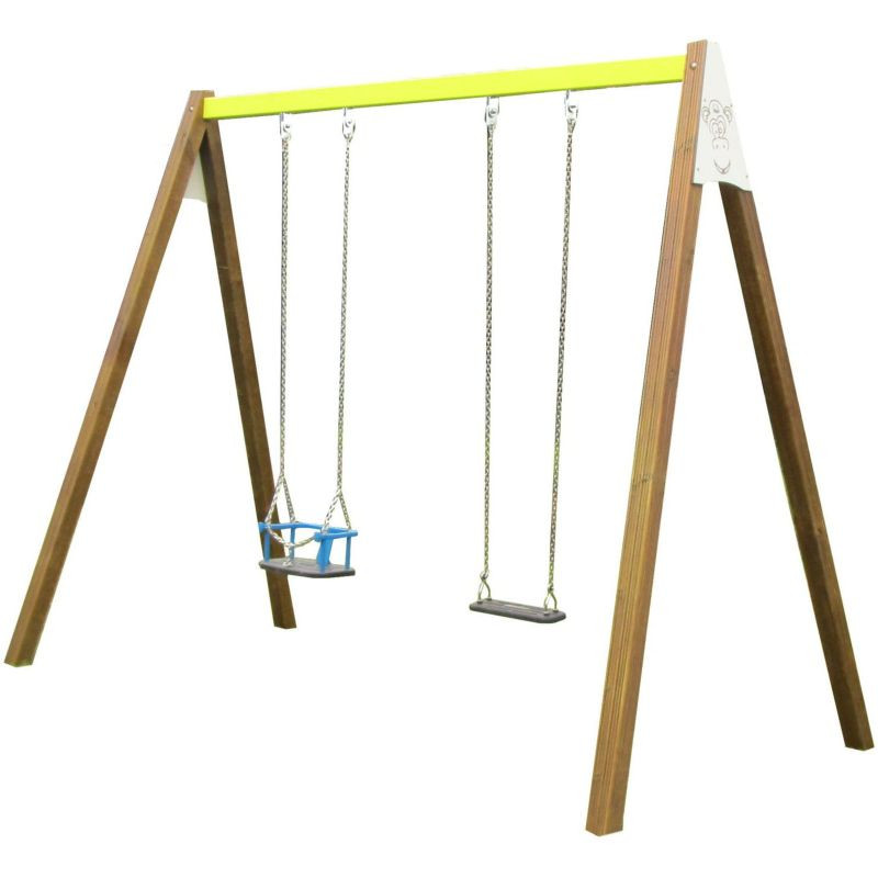 Balançoire 1 bébé et 1 enfant - 0 à 8 ans - Loisirs Aménagements