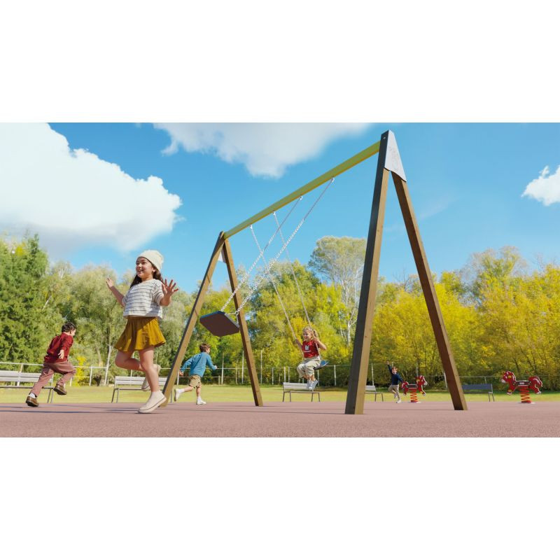 Balançoire 2 enfants - 3 à 12 ans - Loisirs Aménagements