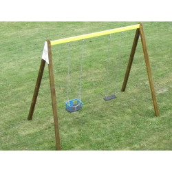 Balançoire 1 bébé et 1 enfant - 0 à 8 ans - Loisirs Aménagements