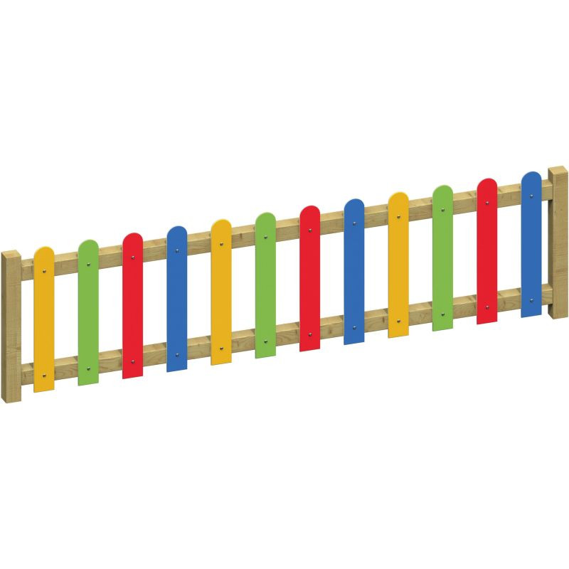 Clôture d'aire de jeux en compact - Modules de 250 cm