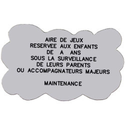 Panneau affichage de sécurité réglementaire pour aire de jeux