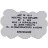 Panneau affichage de sécurité réglementaire pour aire de jeux