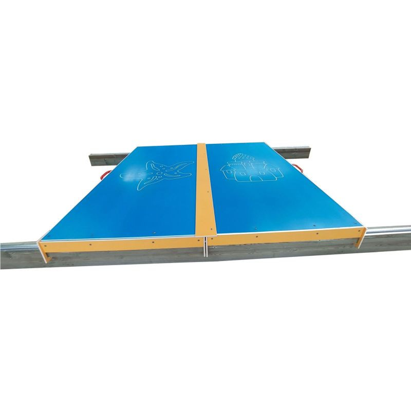 Bac à sable avec couverture HDPE 210 x 180 cm