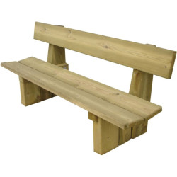 Banc de ville en bois avec ou sans dossier Lille