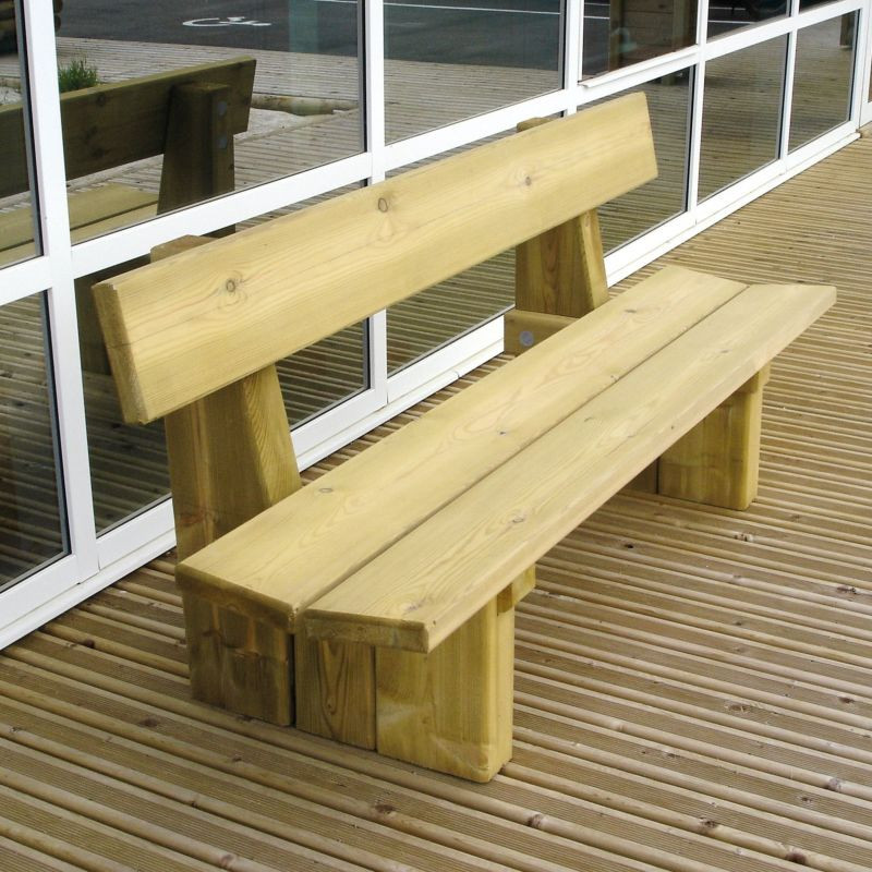 Banc de ville en bois avec ou sans dossier Lille