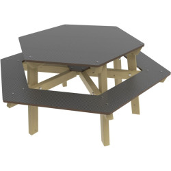 Table pique nique enfants Hexagonale - Loisirs Aménagements