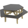 Table pique nique enfants Hexagonale - Loisirs Aménagements