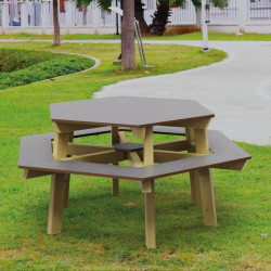 Table pique nique enfants Hexagonale - Loisirs Aménagements