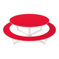 Table pique nique ronde pour enfants Ourson - Loisirs Aménagements