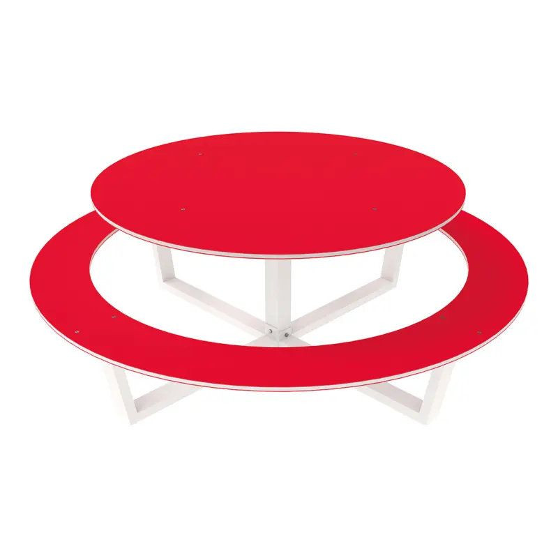 Table pique nique ronde pour enfants Ourson - Loisirs Aménagements