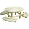 Table banc ronde en bois de pin Groseille - Loisirs Aménagements
