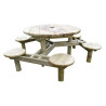 Table banc ronde 4 places Muscat - Loisirs Aménagements