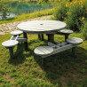 Table banc ronde 4 places Muscat - Loisirs Aménagements