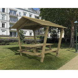 Table pique nique couverte accessible PMR - Castor