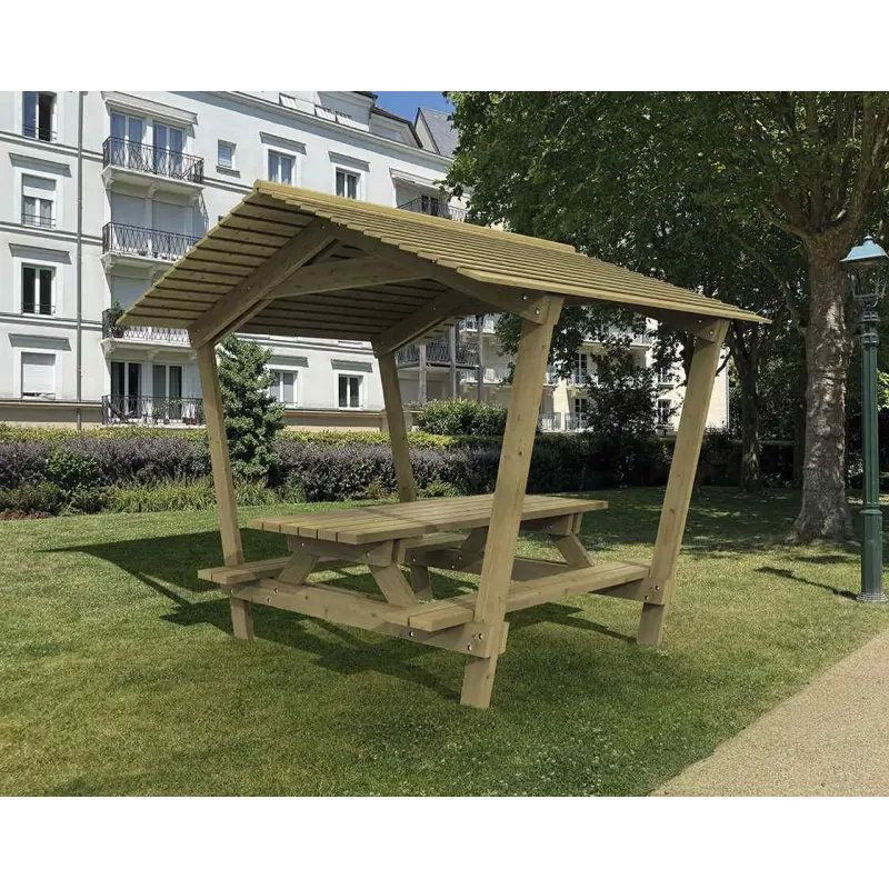 Table pique nique couverte accessible PMR - Castor
