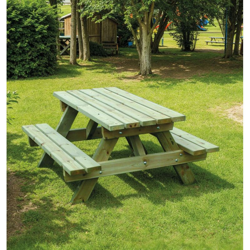 Table banc junior en bois de pin Turin - Loisirs Aménagements