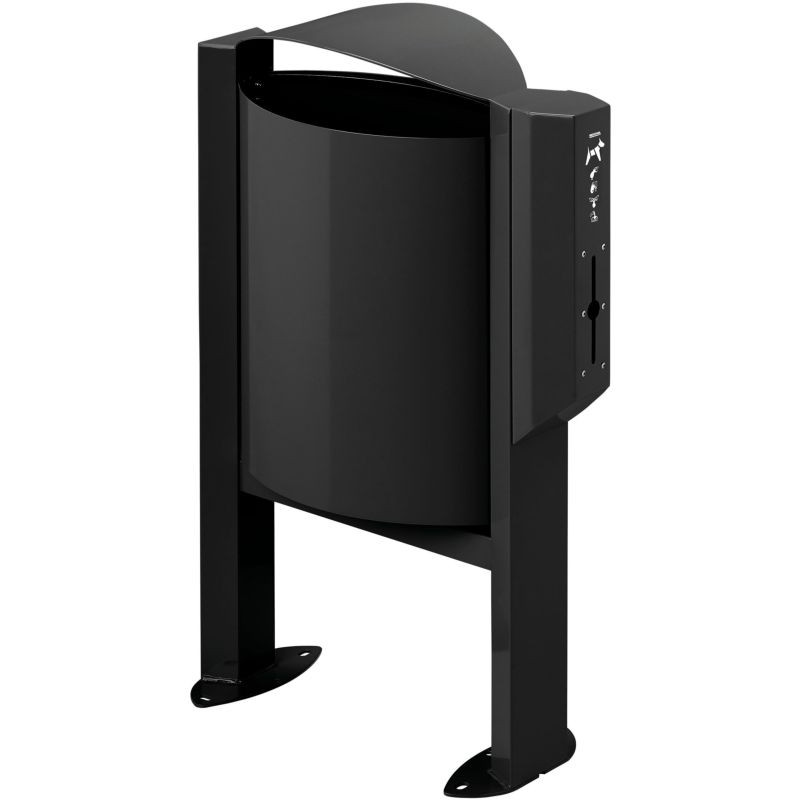 Poubelle + distributeur de sacs à déjections canines - Arkea Canin