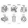 Lot de 3 planches de stickers tri sélectif