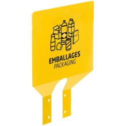 Plaque signalétique de tri sélectif pour poteau - Collec