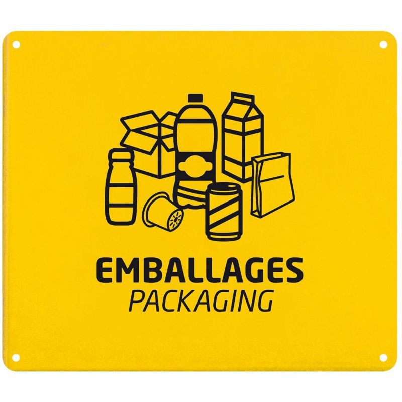 Plaque signalétique de tri sélectif murale - Collec