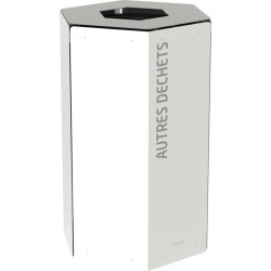 Poubelle de tri sélectif antivandalisme - Hexatri