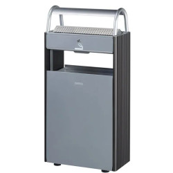 Corbeille sur pied avec cendrier en acier - Kopa