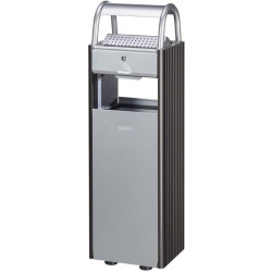 Corbeille sur pied avec cendrier en acier - Kopa