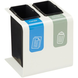 Poubelle de tri sélectif de bureau 2 ou 3 bacs Rossignol Tribu